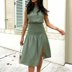 Joanne Midi Dress OLIVE
