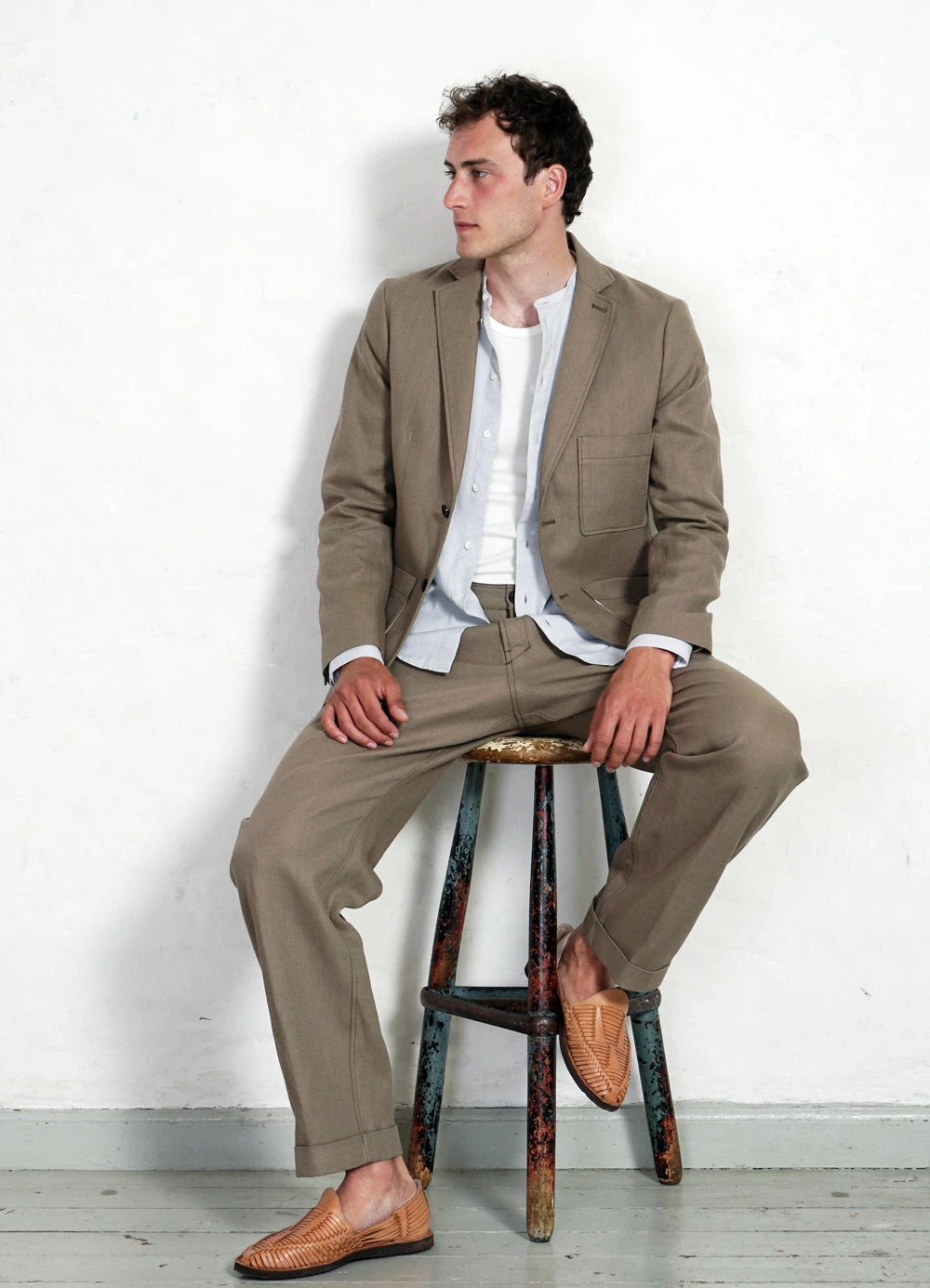 HANSEN GARMENTS CHRIS | Classic Two Button Blazer | Bay Leaf - Image 7