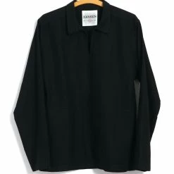 HANSEN GARMENTS MAGNE | Casual Pull-on Shirt | Black