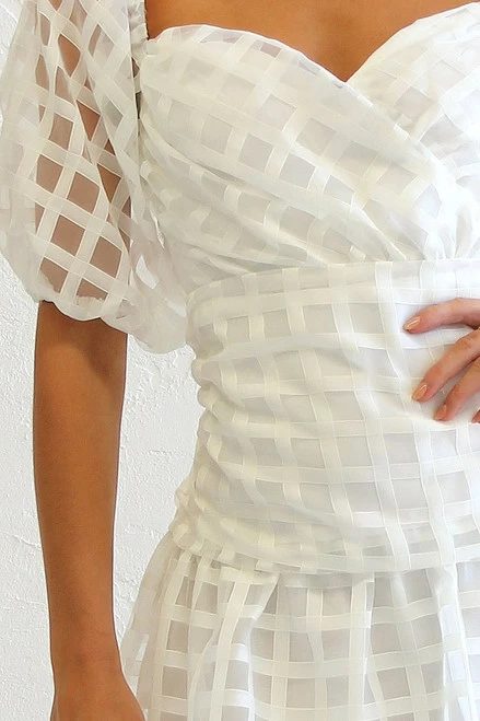 Cassidy Mini Dress WHITE - Image 9