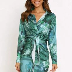 Olivia Dress GREEN FLORAL