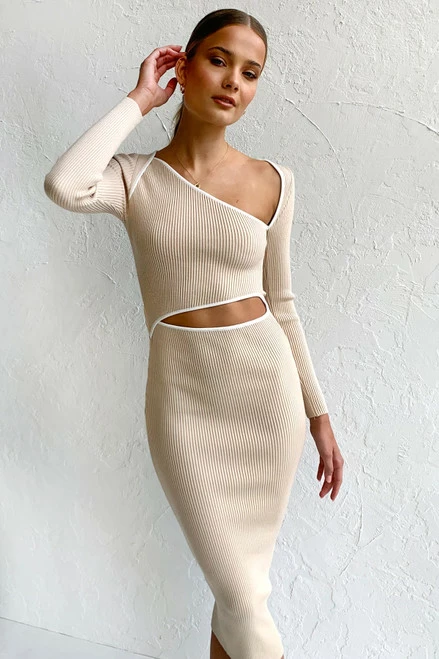 Reina Dress BEIGE - Image 2