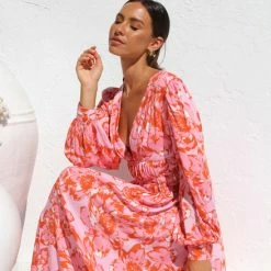 Olena Dress PINK FLORAL