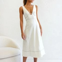 Elki Dress WHITE DENIM