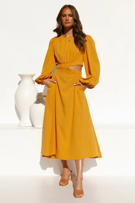 Nolan Dress MUSTARD - Image 2