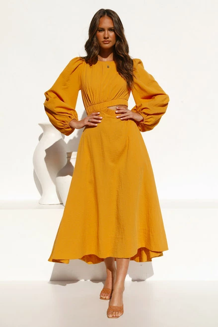 Nolan Dress MUSTARD - Image 6