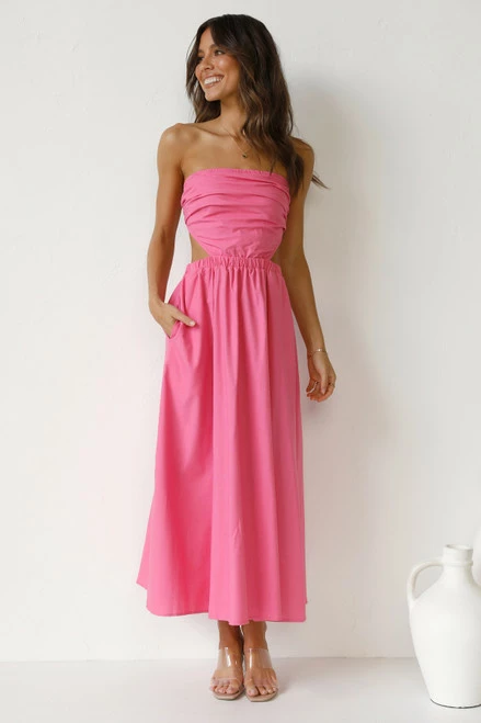 Dani Midi Dress PINK - Image 9