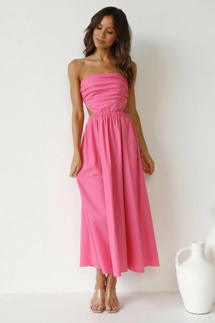 Dani Midi Dress PINK - Image 8