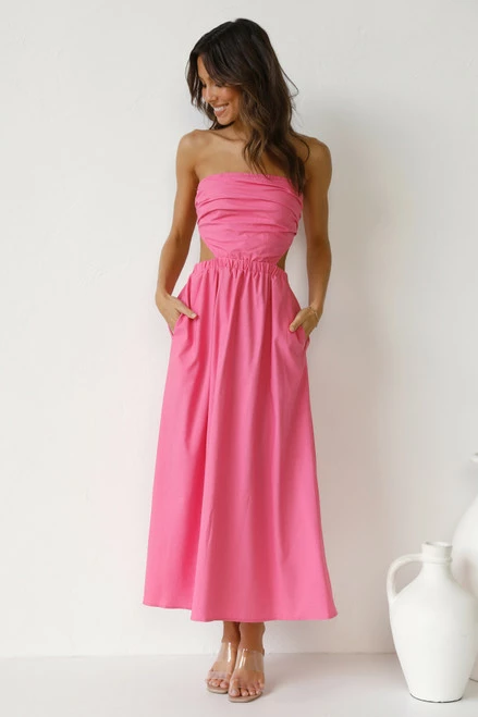 Dani Midi Dress PINK - Image 4