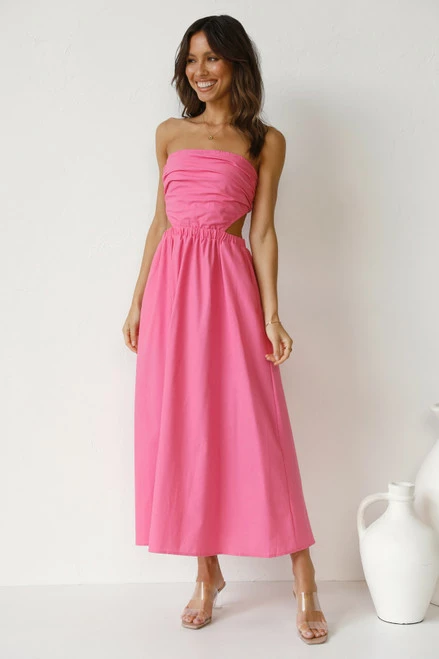 Dani Midi Dress PINK - Image 3