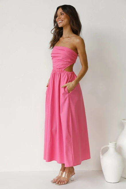 Dani Midi Dress PINK - Image 6
