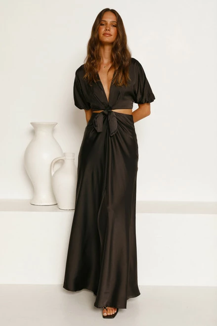Sylvia Maxi Dress BLACK - Image 4
