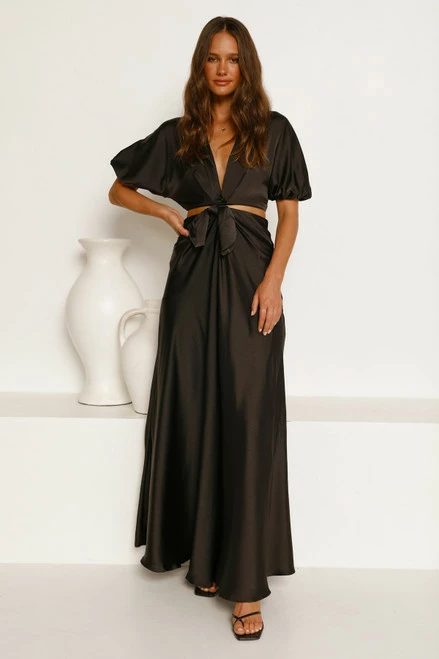 Sylvia Maxi Dress BLACK - Image 3