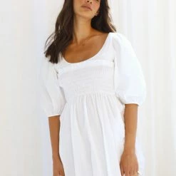 Abbey Mini Dress WHITE