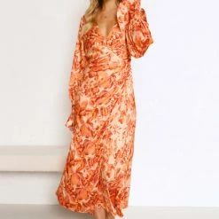 Tiarna Dress ORANGE FLORAL