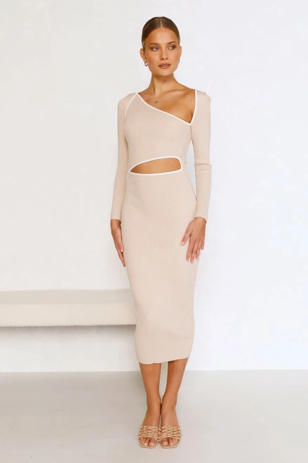 Reina Dress BEIGE - Image 6