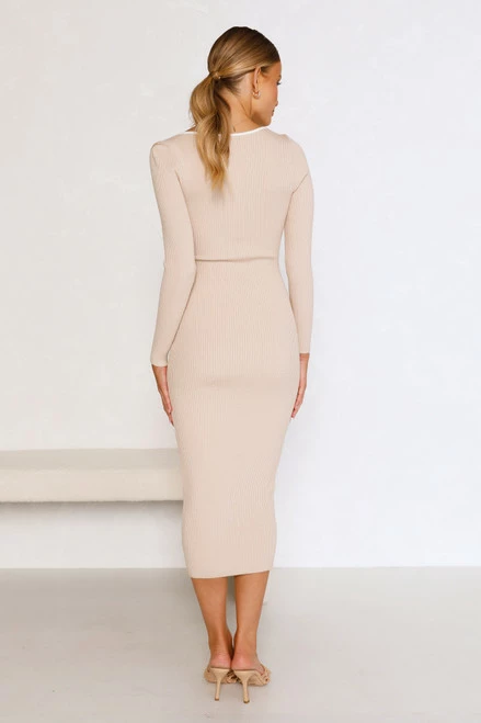 Reina Dress BEIGE - Image 9