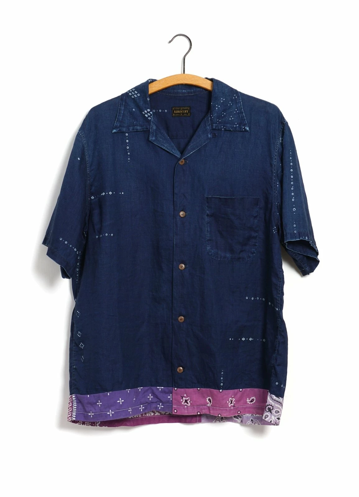 KAPITAL ALOHA SHIRT REMAKE | French Cloth Linen Bandana | Indigo