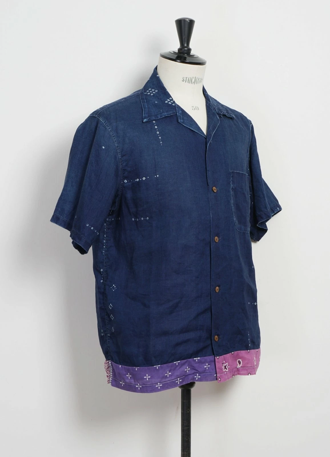 KAPITAL ALOHA SHIRT REMAKE | French Cloth Linen Bandana | Indigo - Image 2