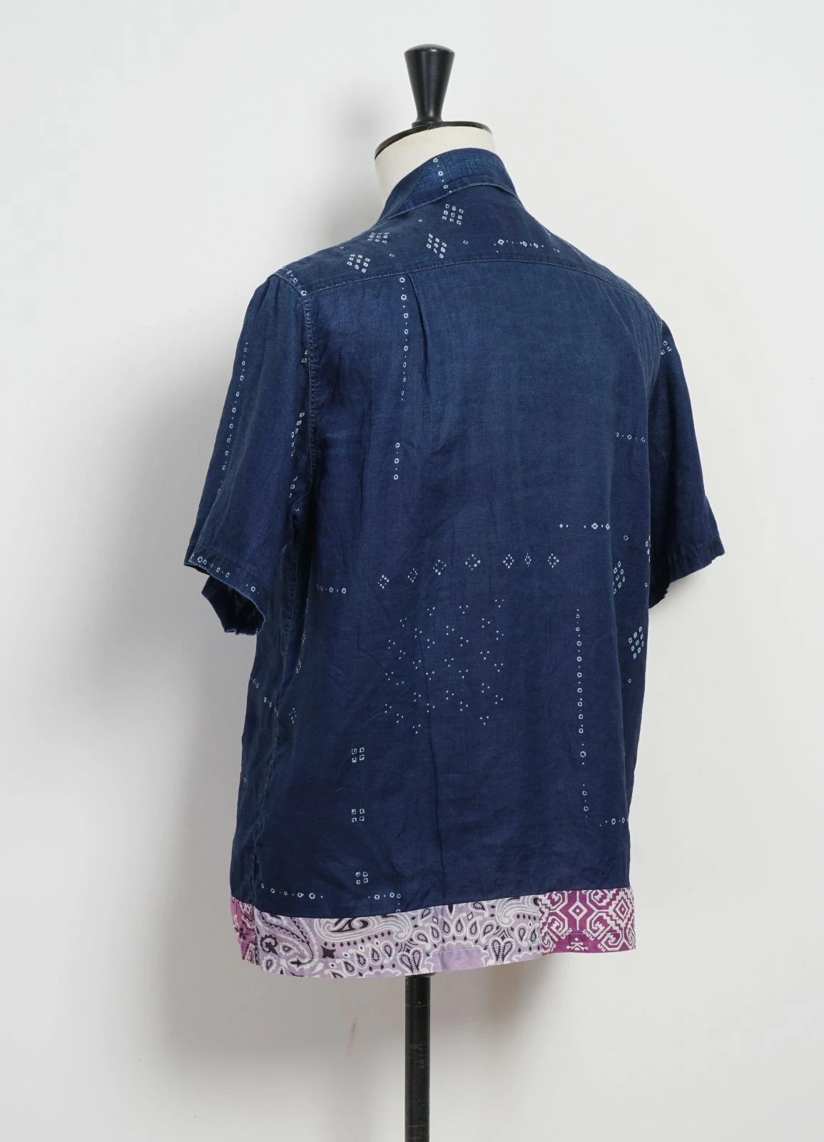 KAPITAL ALOHA SHIRT REMAKE | French Cloth Linen Bandana | Indigo - Image 3