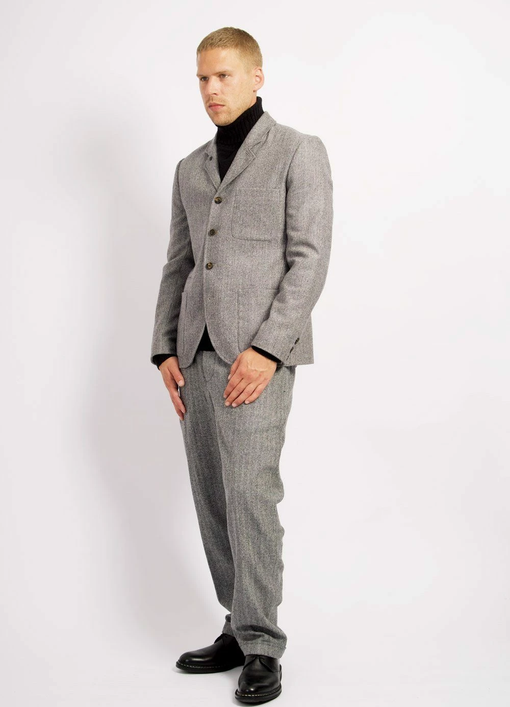 HANSEN GARMENTS ANKER | Classic Blazer | Grey Melange - Image 7
