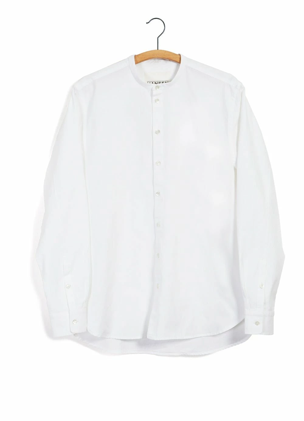 HANSEN GARMENTS ANTE | Collarless Shirt | White