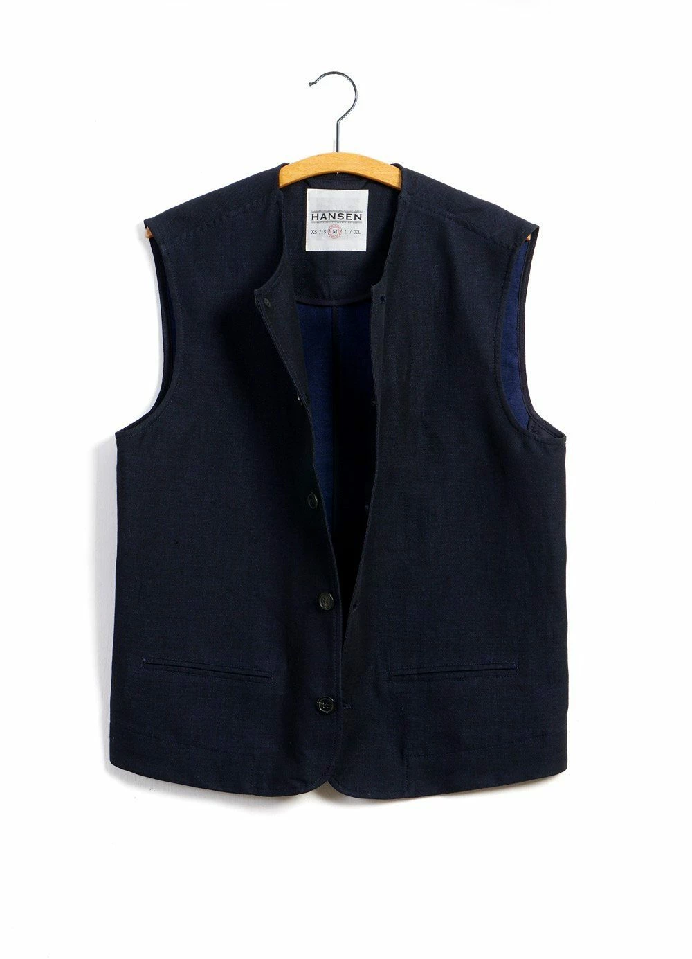HANSEN GARMENTS BEN | Crewneck Waistcoat | 3-Tone Blue - Image 2