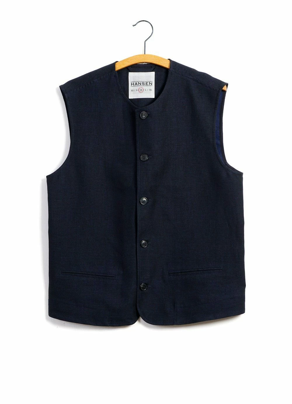 HANSEN GARMENTS BEN | Crewneck Waistcoat | 3-Tone Blue