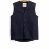 HANSEN GARMENTS BERNT | Wool Lined Work Vest | Black Indigo