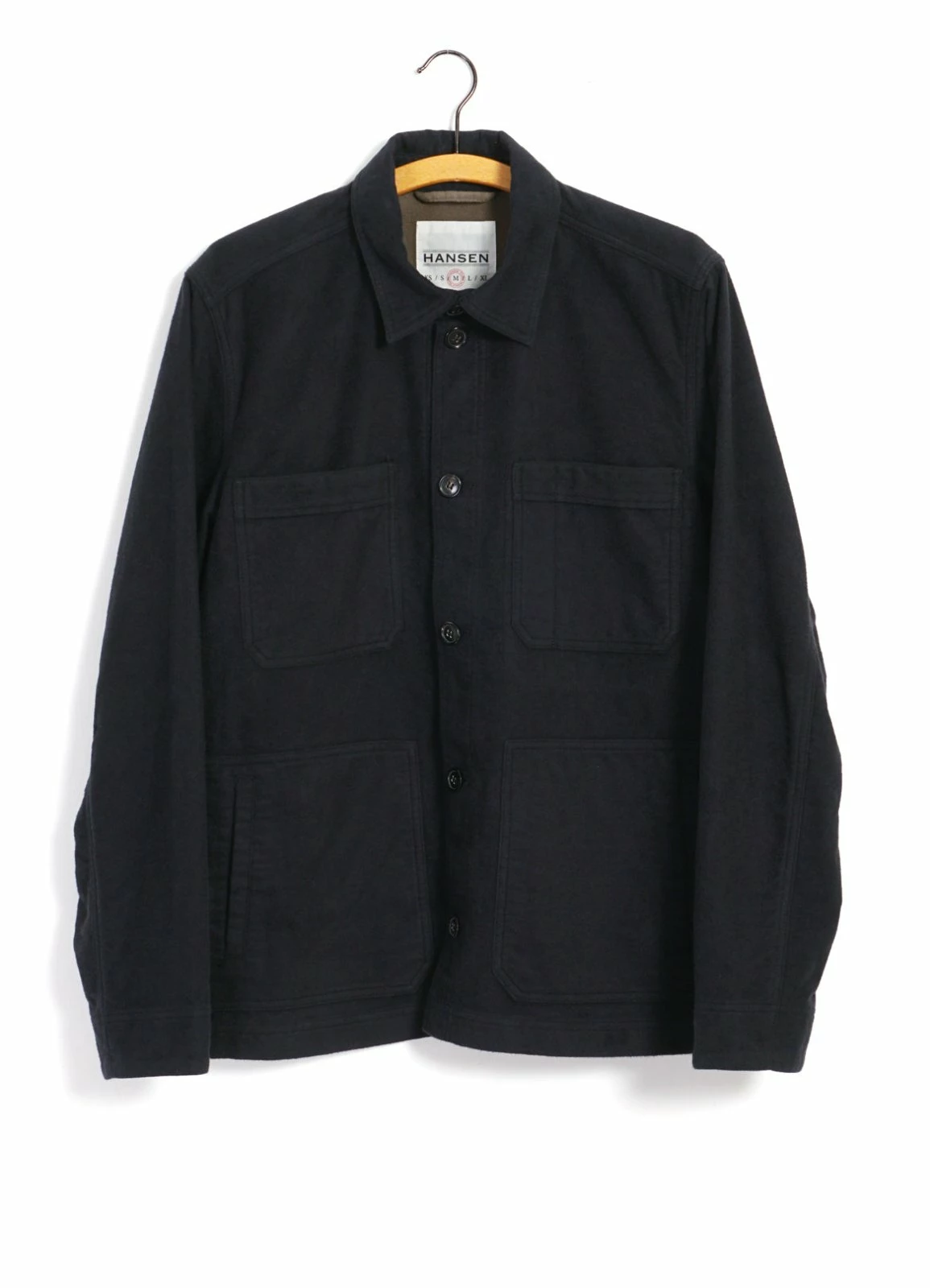 HANSEN GARMENTS BERTRAM | Refined Work Jacket | Dark Bluegrey