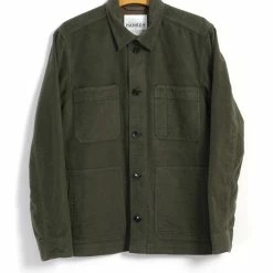 HANSEN GARMENTS BERTRAM | Refined Work Jacket | Dark Green