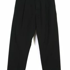 HANSEN GARMENTS BOBBY | Super Wide Pleated Trousers | Black
