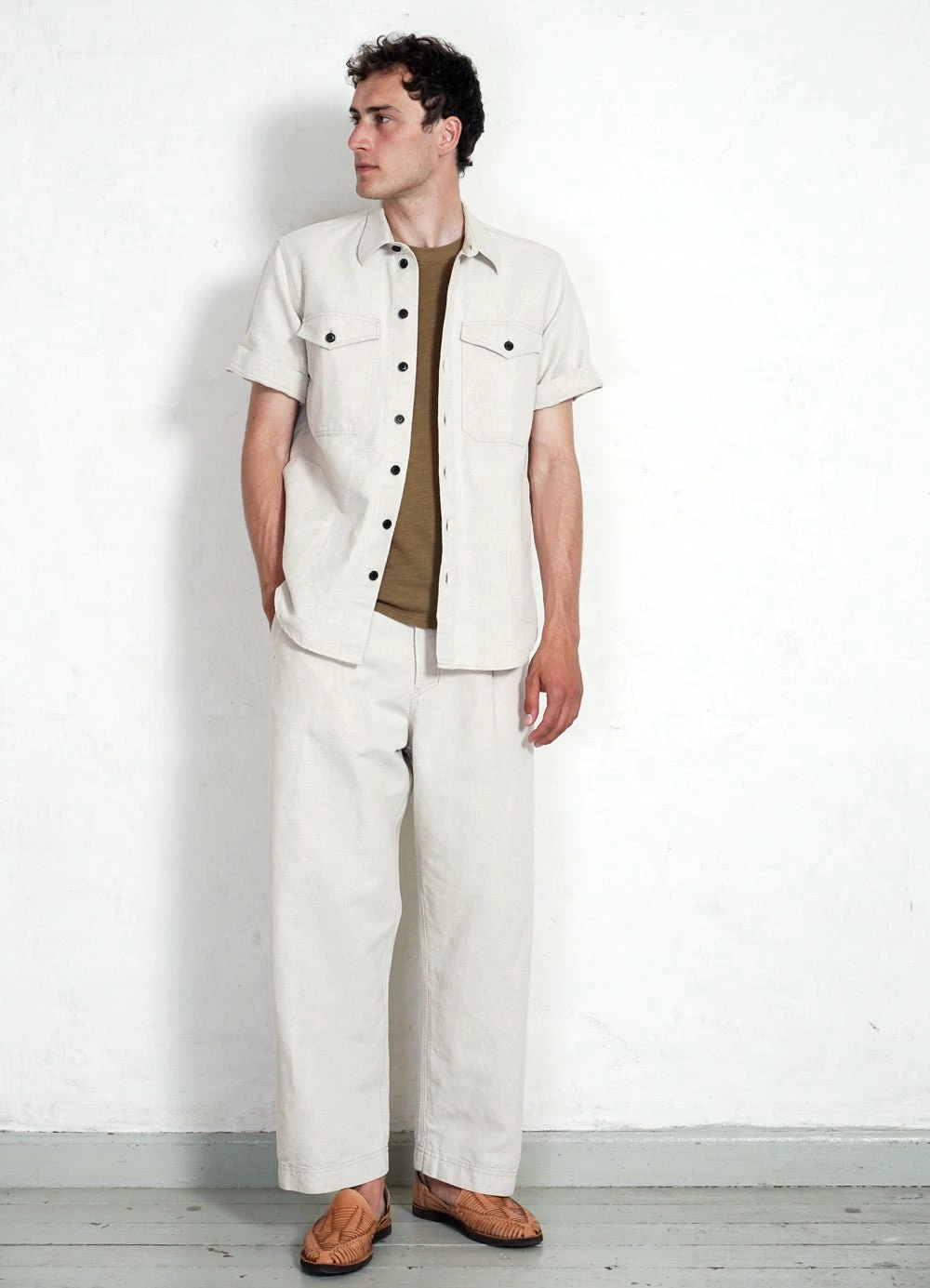 HANSEN GARMENTS BOBBY | Super Wide Pleated Trousers | Flax Nature - Image 2