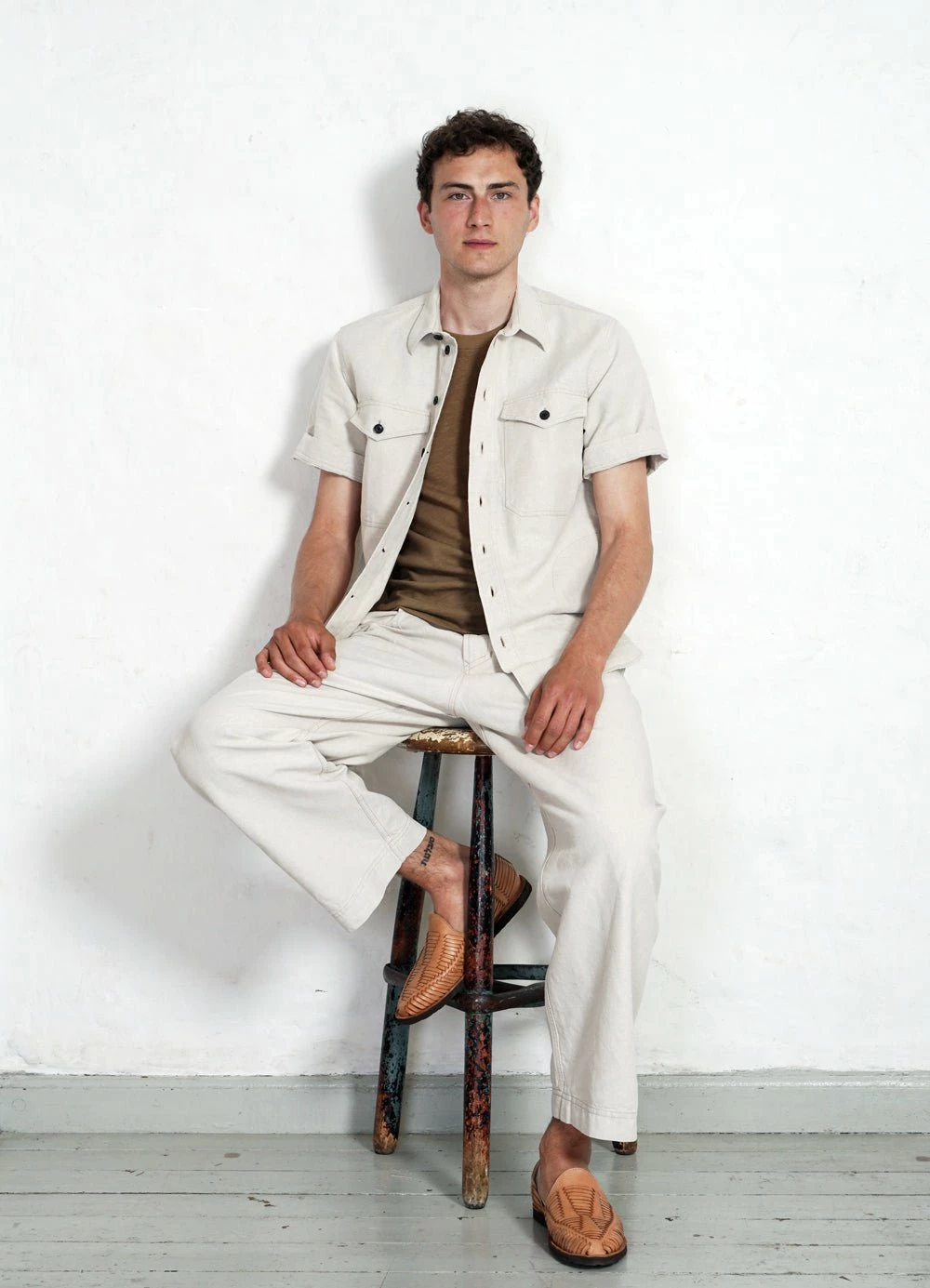 HANSEN GARMENTS BOBBY | Super Wide Pleated Trousers | Flax Nature - Image 8