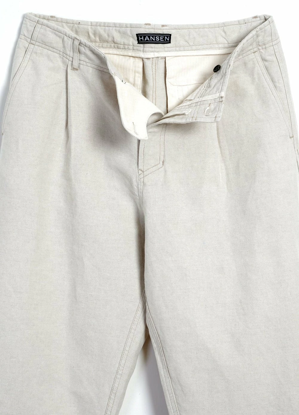 HANSEN GARMENTS BOBBY | Super Wide Pleated Trousers | Flax Nature - Image 6
