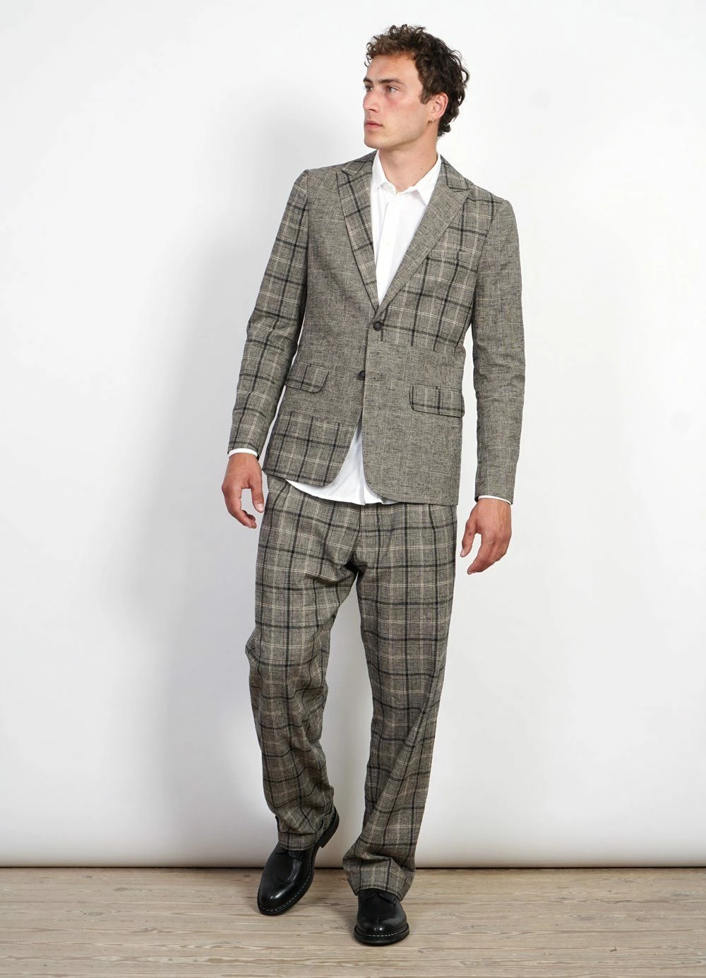 HANSEN GARMENTS CHRISTOFFER | Two Button Blazer | Mixed Check - Image 4