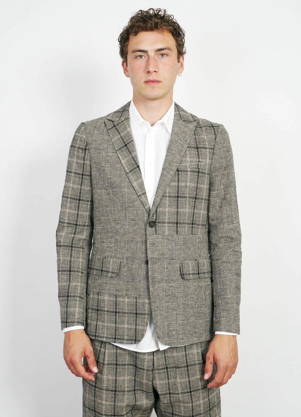 HANSEN GARMENTS CHRISTOFFER | Two Button Blazer | Mixed Check - Image 2