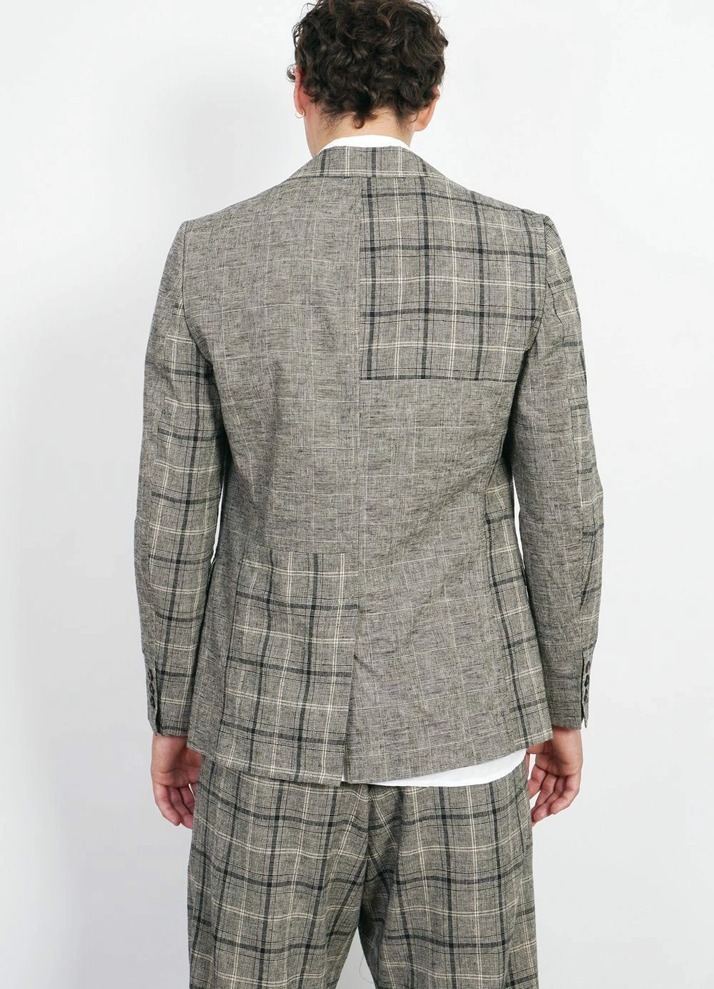 HANSEN GARMENTS CHRISTOFFER | Two Button Blazer | Mixed Check - Image 3