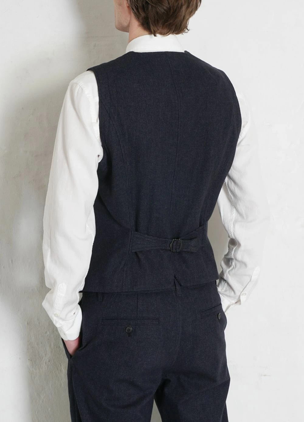 HANSEN GARMENTS DANIEL | Classic Waistcoat | Brushed Blue - Image 3