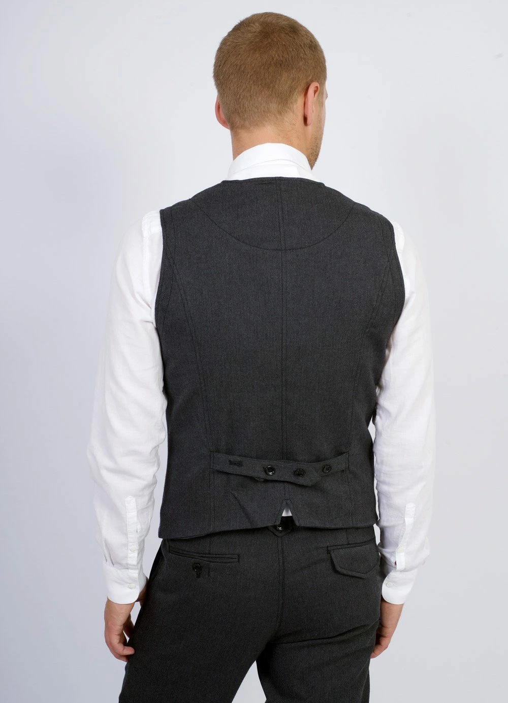 HANSEN GARMENTS DANIEL | Classic Waistcoat | Graphite - Image 3