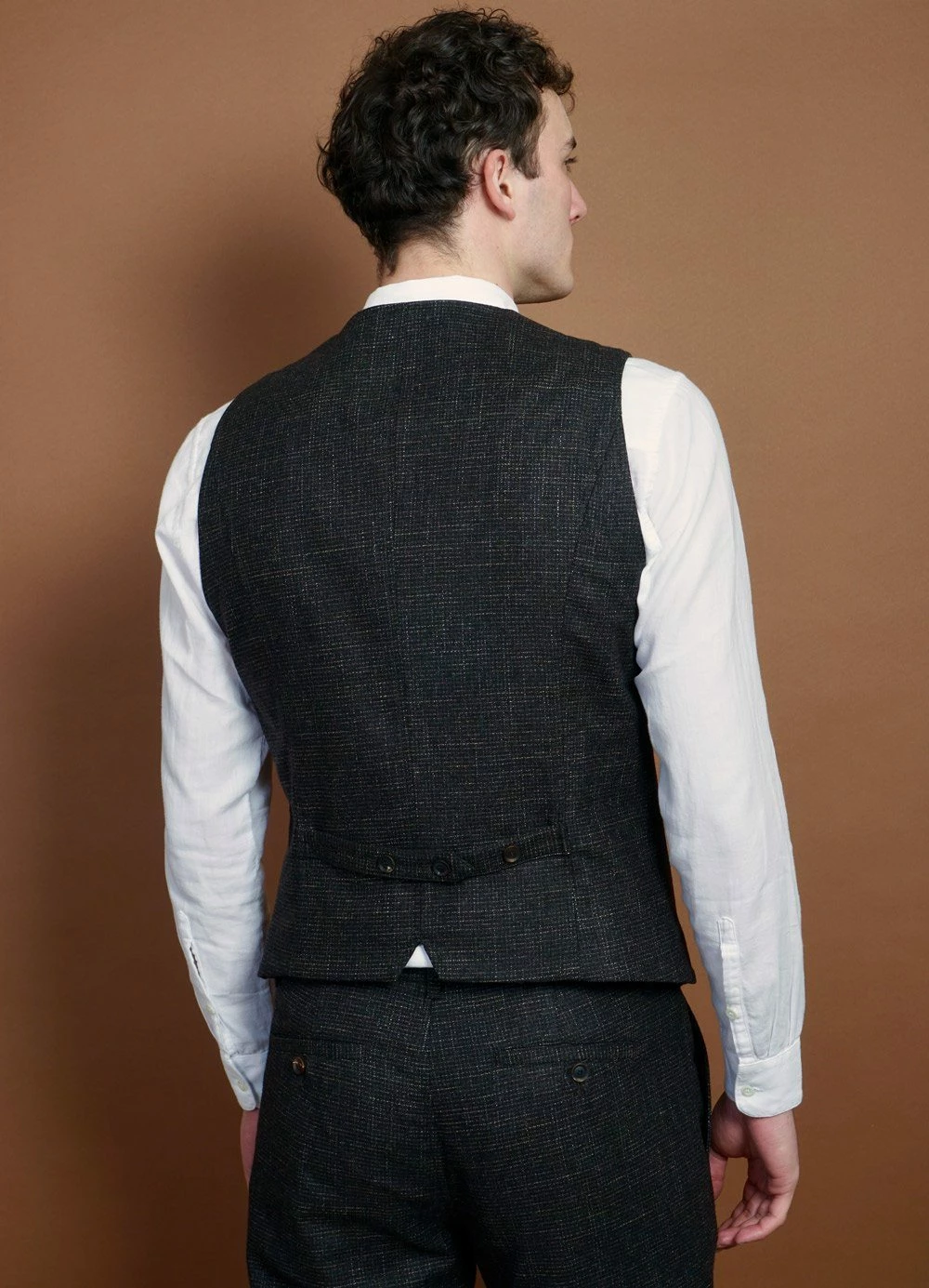 HANSEN GARMENTS DANIEL | Classic Waistcoat | Macchiato - Image 3