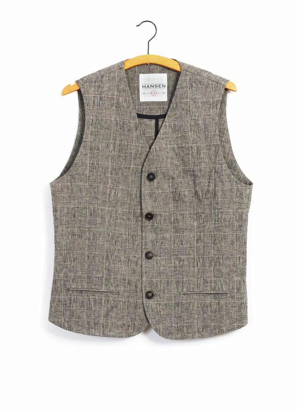 HANSEN GARMENTS DANIEL | Four Button Waistcoat | Check 2