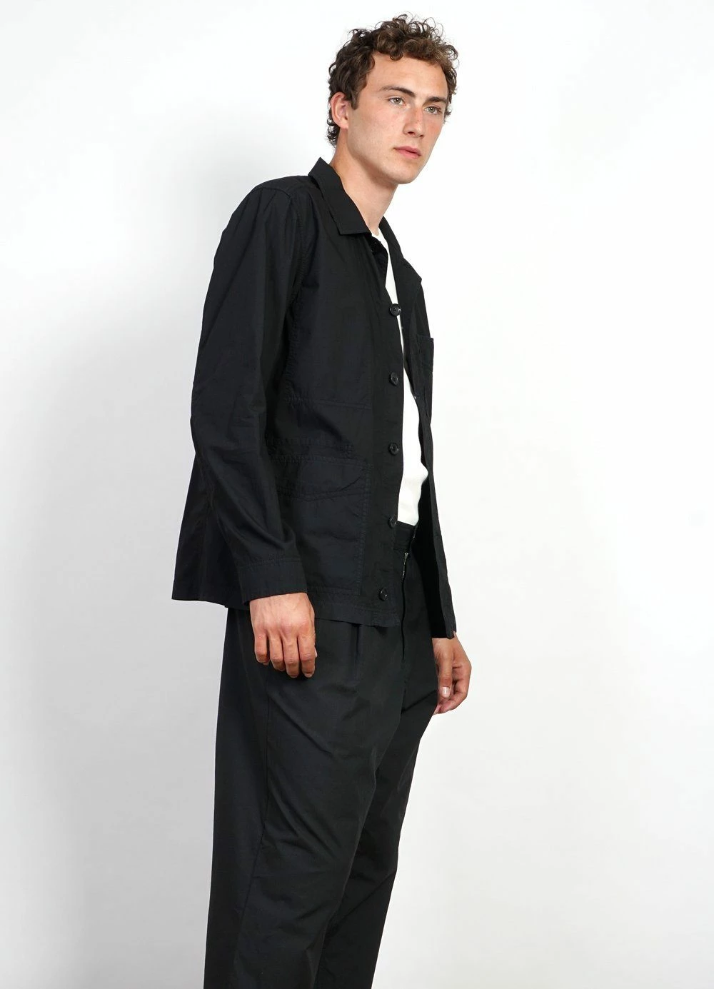 HANSEN GARMENTS EIGIL | Light Wide Cut Summer Trousers | Black - Image 7