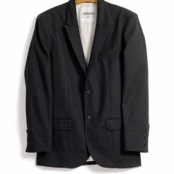 HANSEN GARMENTS FREDE | Pointed Lapel 2-Button Blazer | Slate
