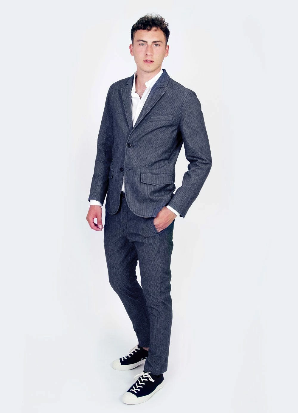HANSEN GARMENTS FREDERIK | Casual Blazer | Indigostripe - Image 2