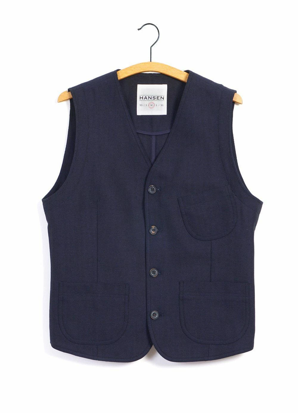 HANSEN GARMENTS HARALD | Casual Waistcoat | Indigo
