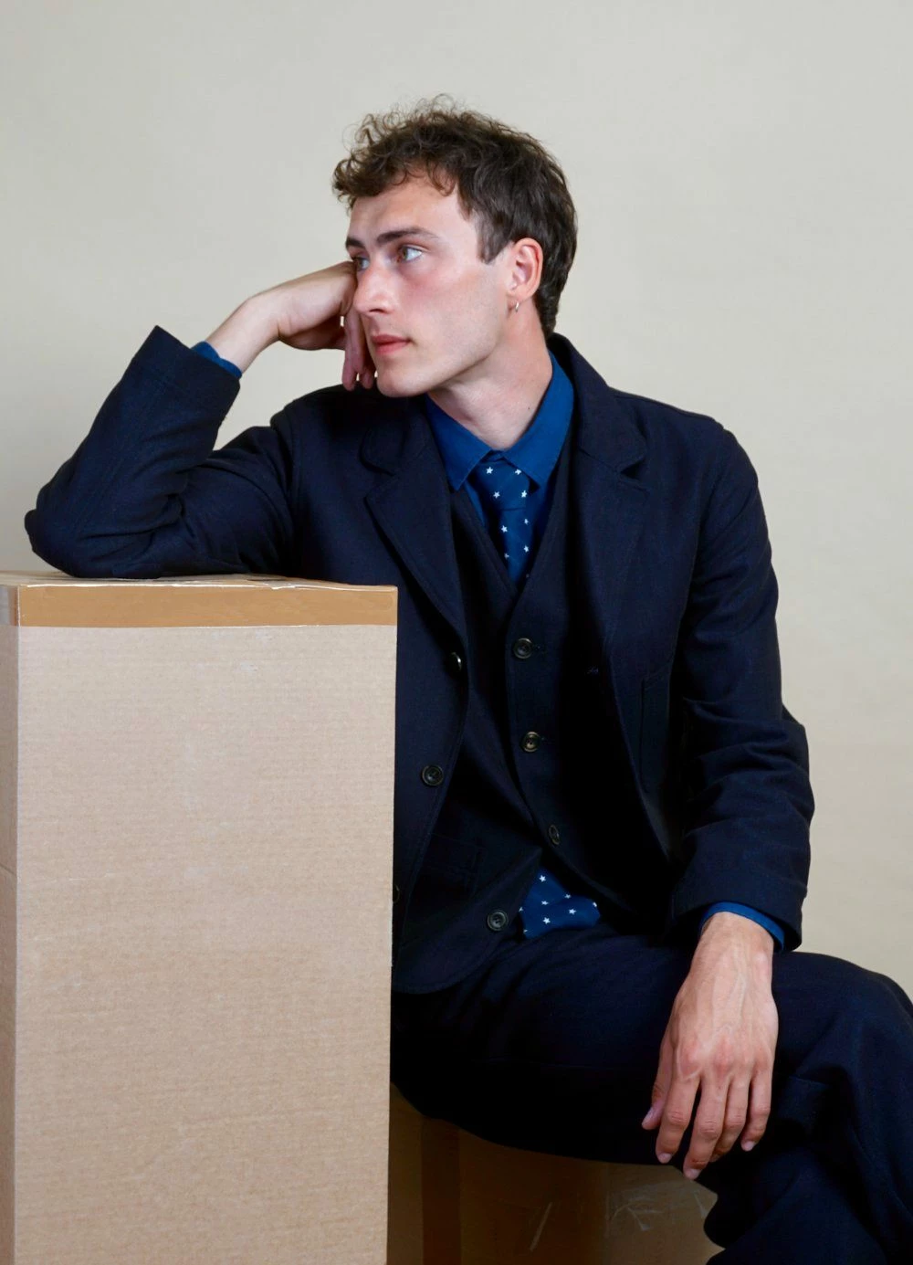 HANSEN GARMENTS HARALD | Casual Waistcoat | Indigo - Image 3