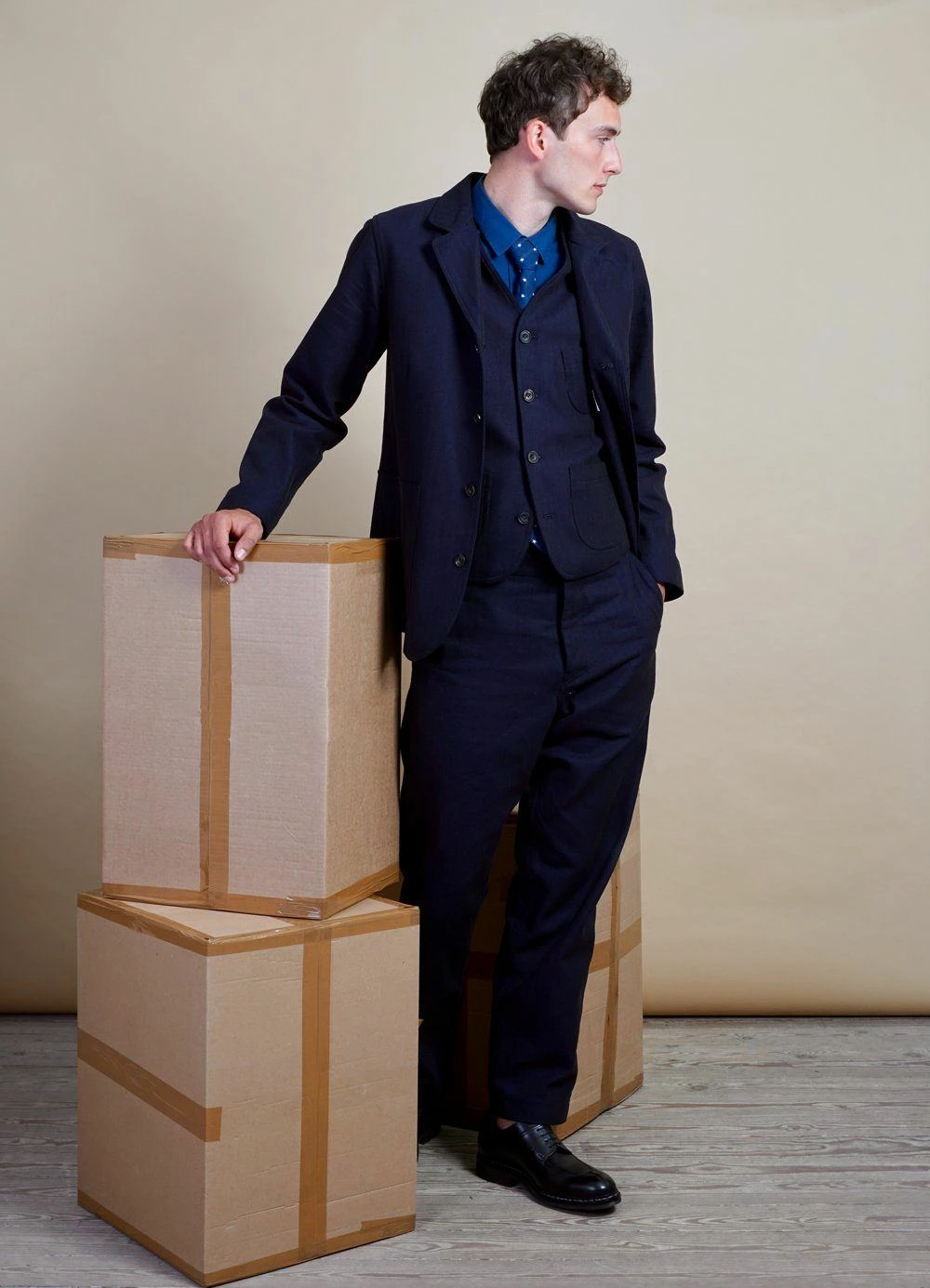 HANSEN GARMENTS HARALD | Casual Waistcoat | Indigo - Image 2