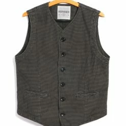 HANSEN GARMENTS KAJ | Casual Waistcoat | Black Sand