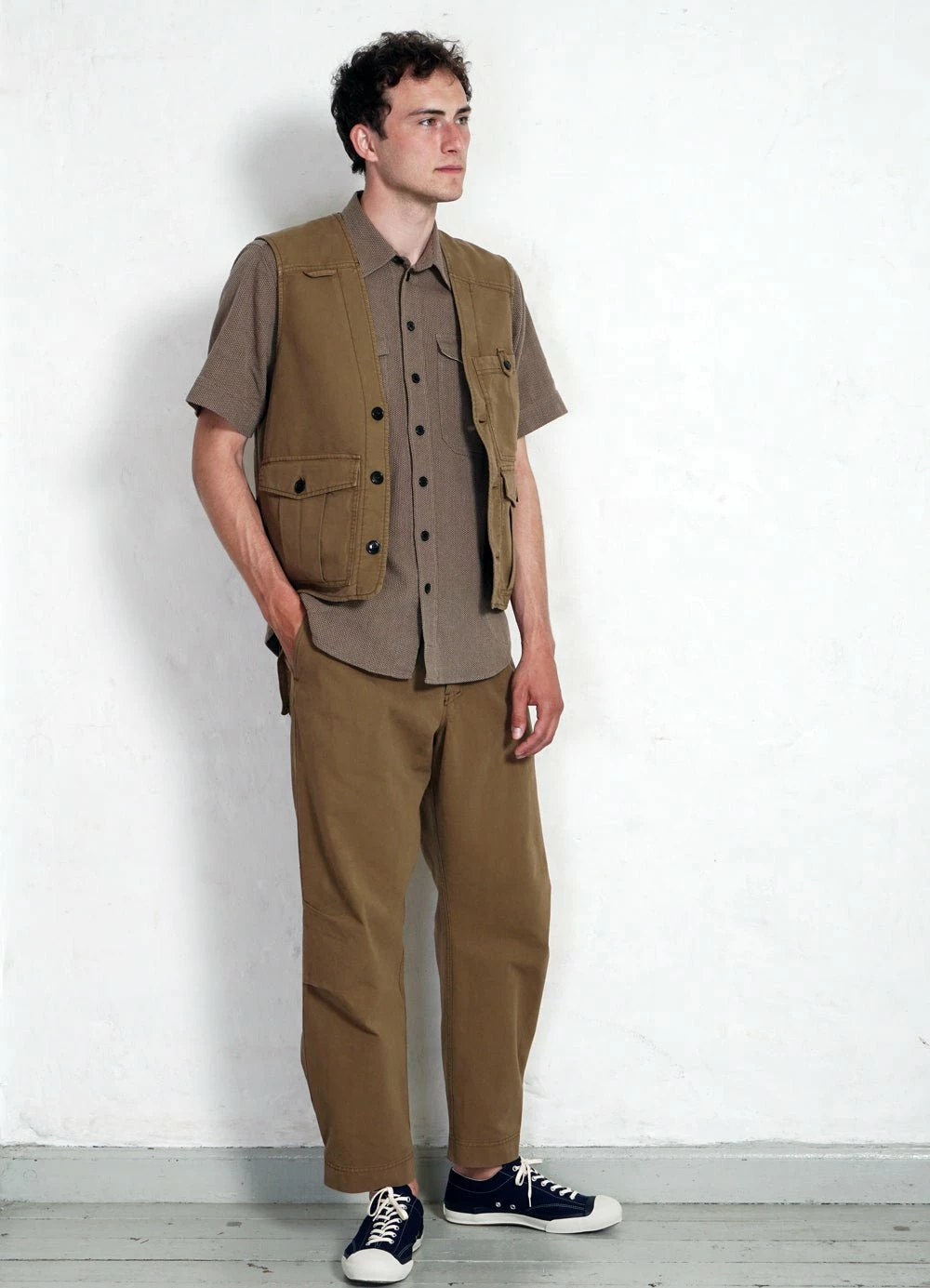 HANSEN GARMENTS KARLO | Wide Cut Utility Trousers | Khaki - Image 2